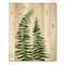 Designart - Fern Leaves Detail IV - Farmhouse Print on Natural Pine Wood